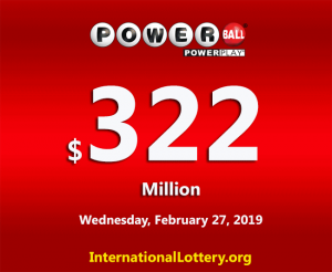 Powerball奖金在2019年2月23日上涨至3.22亿美元。